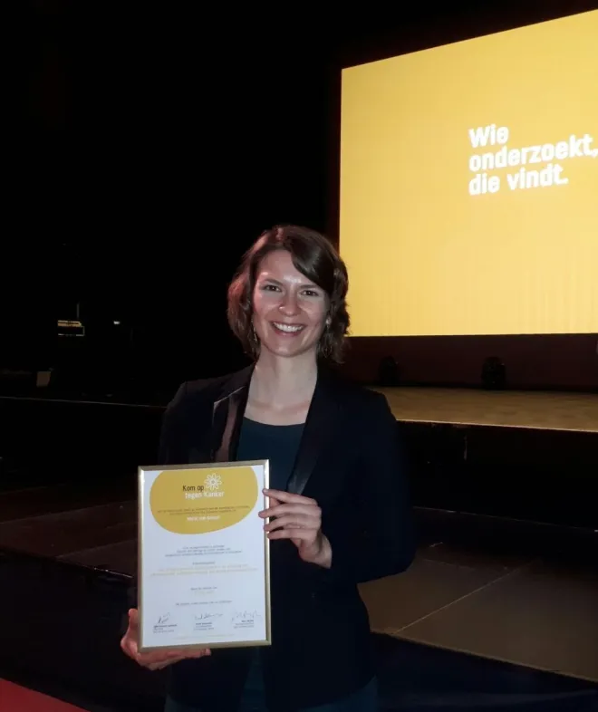 Award ceremony KOTKanker grant Marit 2017